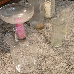 Glass Vases/candle Holders 