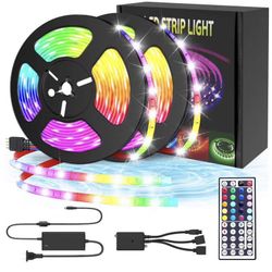 Led Strip Lights, 16.4 Ft Decoration 5050 RGB Light Strip Kits with 44 Keys IR Remote Control 12V Power Supply Flexible Color Changing 