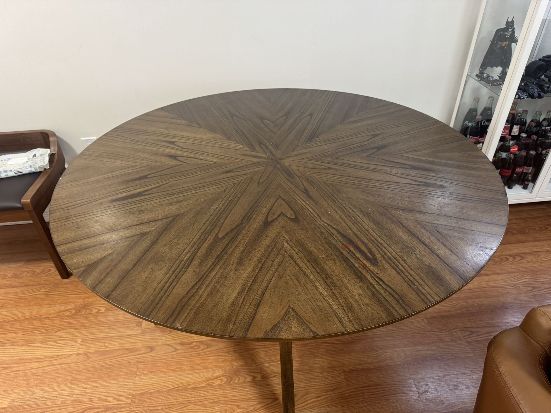 Solid Oak Round Dining Table Set 