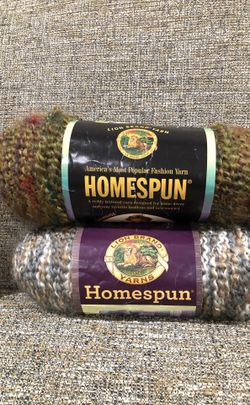 2of Lion Brand HomeSpun yarn