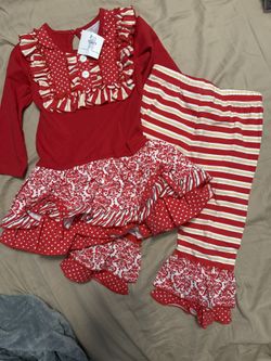 Girls 2 Piece Holiday Outfit