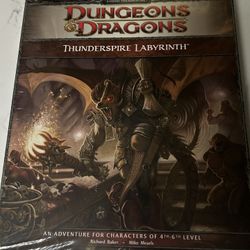 D&D 4th Ed Thunderspire Labyrinth Adventure