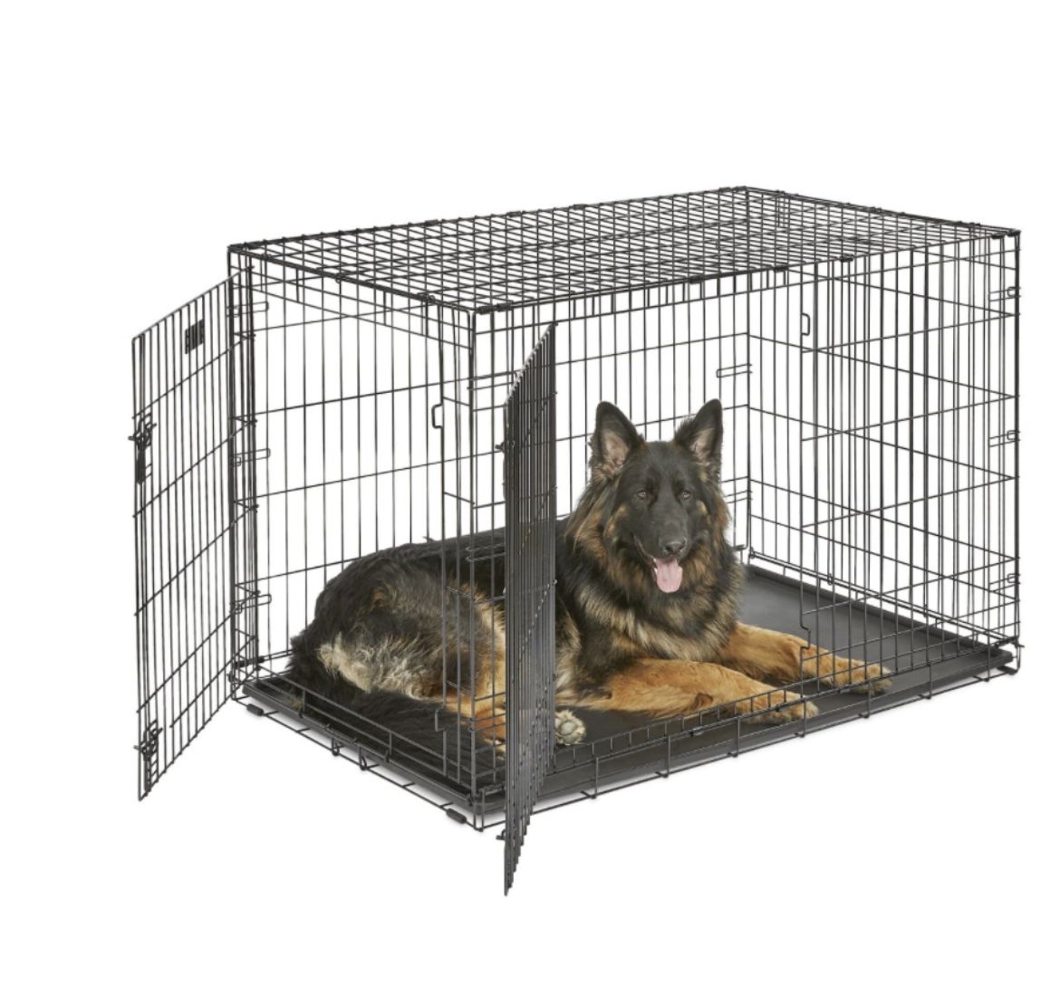 Midwest iCrate Fold & Carry Double Door Collapsible Wire Dig Crate