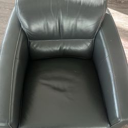 W Schillig NINO Leather Swivel Armchair