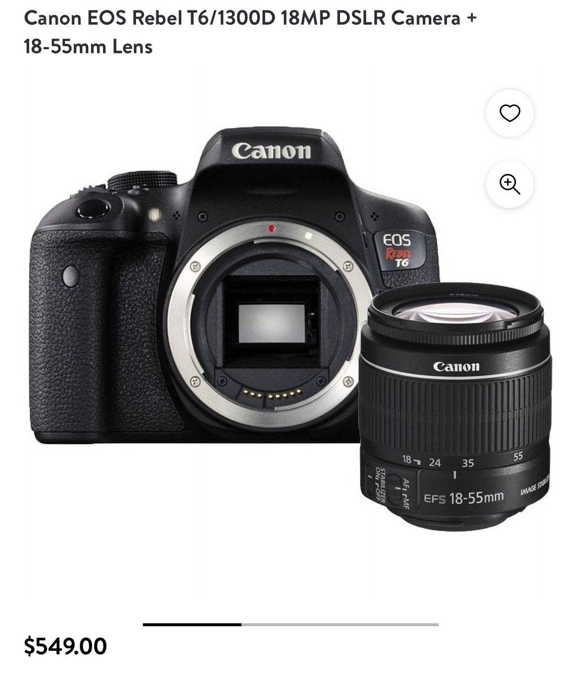 Cannon Rebel T6 1300D