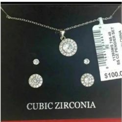 3 Pc. Set Cubic Zirconia Necklace Set Giani Bernini