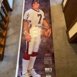 Doug Flutie #7 Buffalo Bills QB Dick’s Sporting Goods / PUMA 6 1/2 Ft Growth Poster 