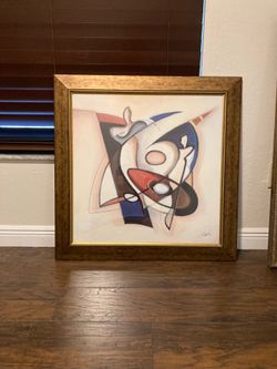 Custom framed and signed Alfred Gockel painting