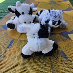 Soft Plush Toys Cow And Raccoon 