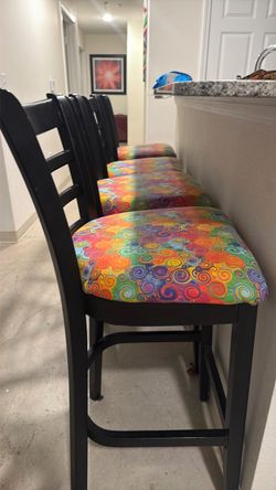 Colorful bar stools