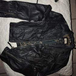 Black Leather June Jacket xs