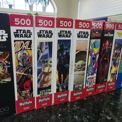 Various Puzzles  - Star Wars, Disney, Mandalorian 