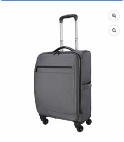 Gray Soft-Side Spinner Carry-On Luggage