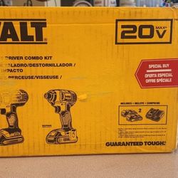Dewalt 20V Drill/Driver-Impact Driver Combo Kit