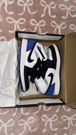 Air Jordan 1s in Black, Blue, and White Size 6