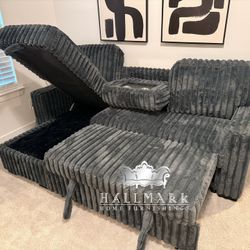 Apartment-Sized Fluffy Sectional Sofa