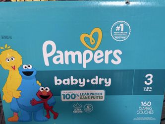 New box pampers 160 count size 3