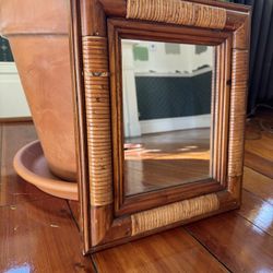 Vintage Rattan Mirror
