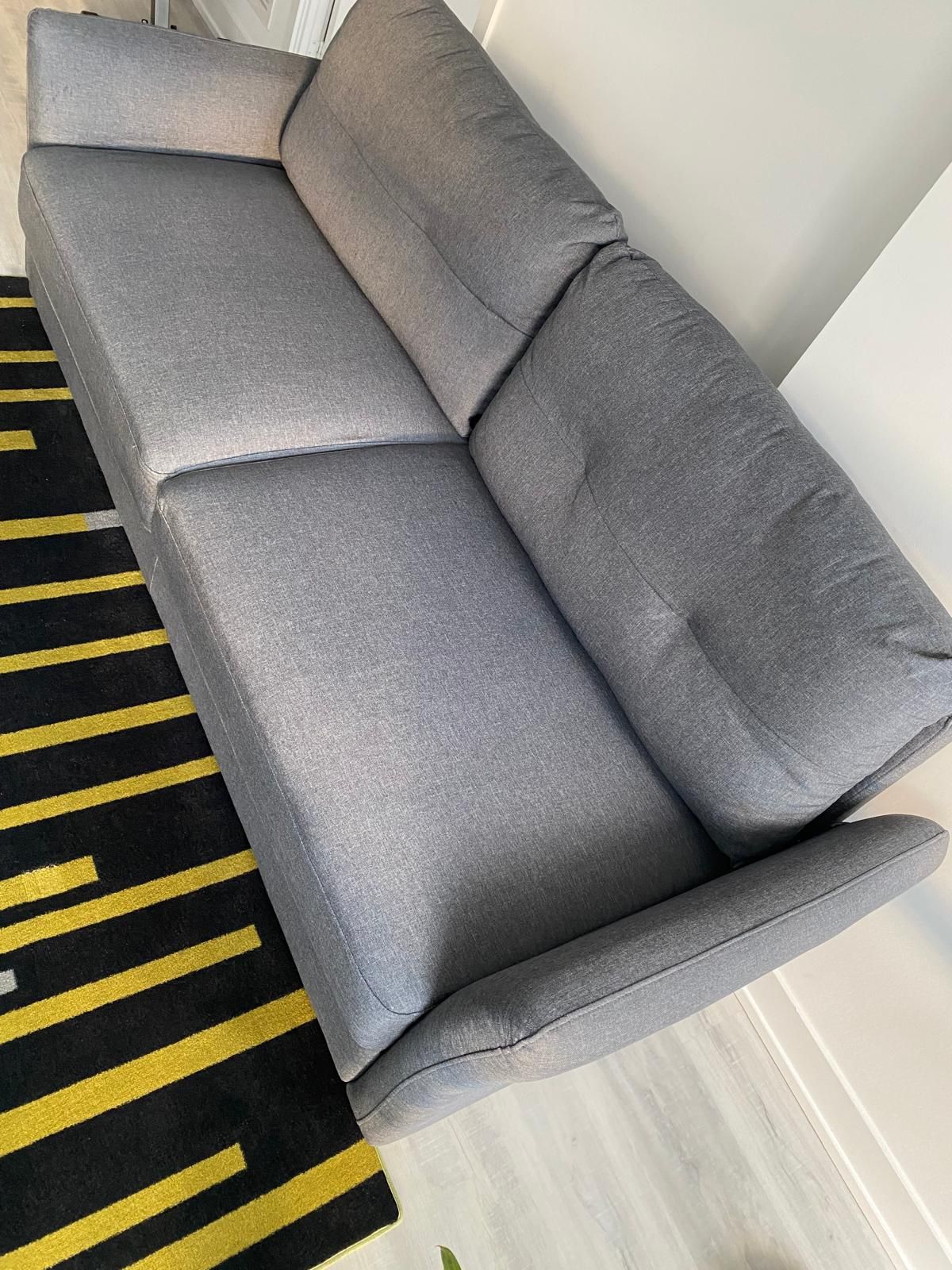 3 Seater Grey fabric sofa for sale - Pickup only