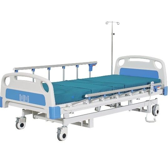 Hospital Bed With Side Rails And Handheld Electric Controller