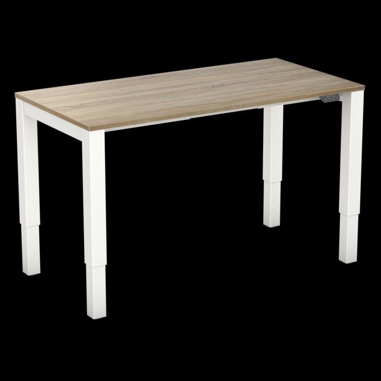 (2) Wood Top Pewter Legs Desk With Privacy Skirt