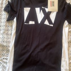 Black And White Armani Exchange T Shirt