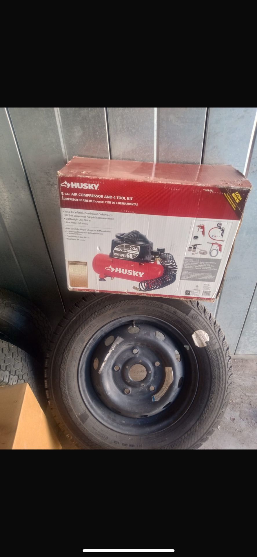 Air Compressor And 4 Tool Kit