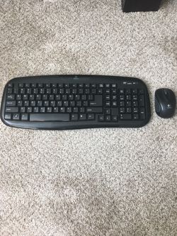 Wirkess keyboard with logic tech mouse