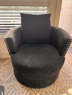 Living Spaces Lennon Charcoal Couch Set