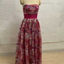 Silk Organza Floral Gown Size 6/8 , $500
