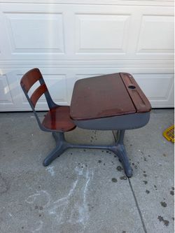 Vintage child school desk