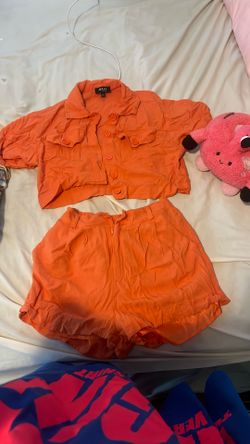 Orange, Size Small, 2 Piece Set
