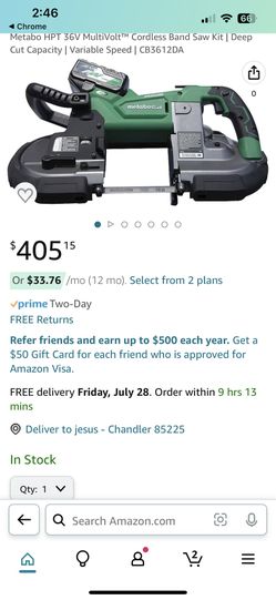 MultiVolt™ 36V Deep Cut Band Saw | Metabo HPT CB3612DA