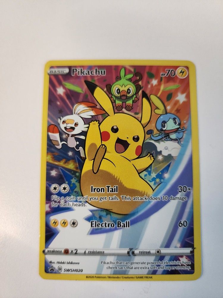 Pokemon Pikachu Black Star Promo Swsh020