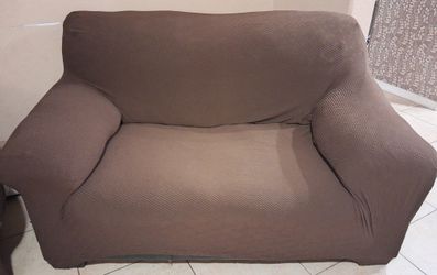 3 Big Lots Brown Loveseats with Covers - $5 each!