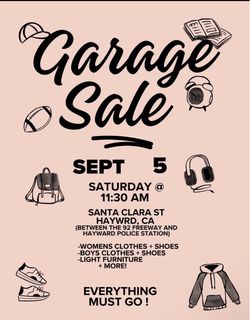 GARAGE SALE 9/5