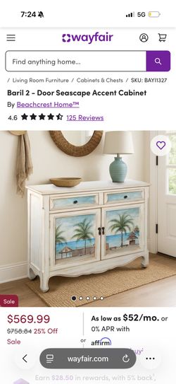 Baril 2 - Door Seascape Accent Cabinet OBO
