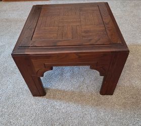 DARK SOLID WOOD LOW TABLE
