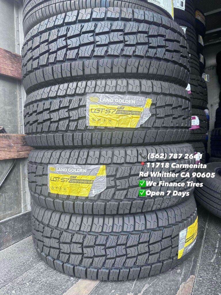 275/70R18 LT Land Golden A/T New Set of Tires Installed and Balanced Set de Llantas Nuevas Instaladas y Balanceadas