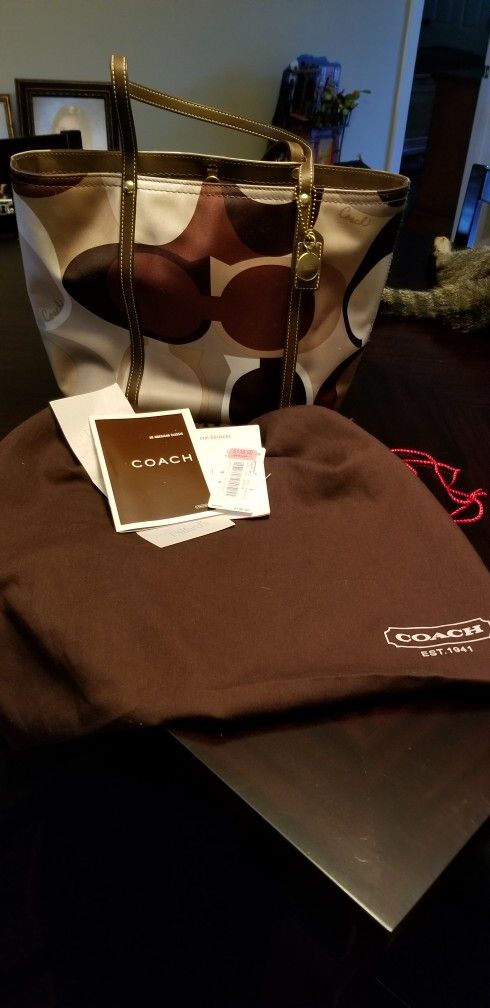 Vintage silk Coach Purse (Authentic)