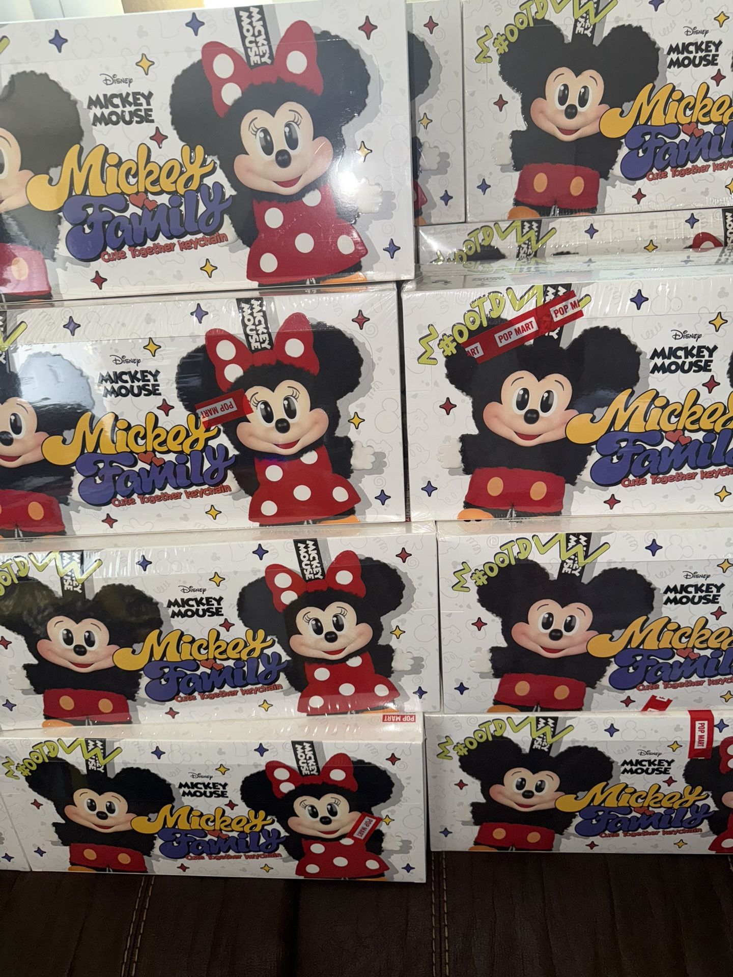 Pop Mart Disney Mickey Family Together Series Plush Keychain Sealed Case100% Authentic (8 Blind Box)