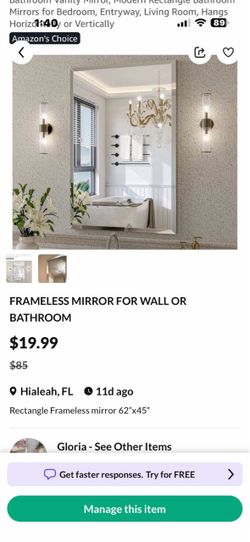 Espejo sin borde / Frameless mirror