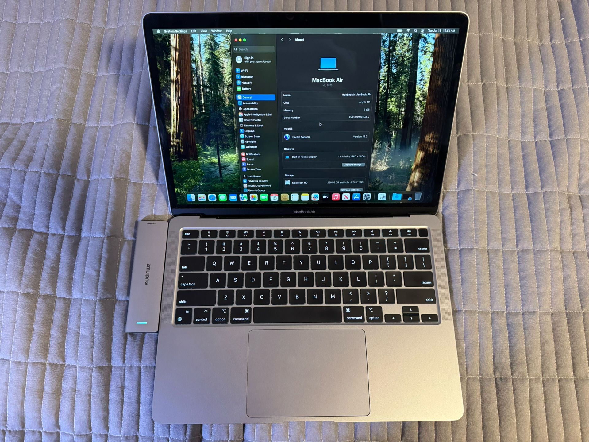 MacBook 2020 Air With Office 2024 and USB Dongle