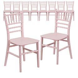 Flash Furniture Hercules Series Children's Event Chiavari Chairs for up to Age 6, Set of 10, White