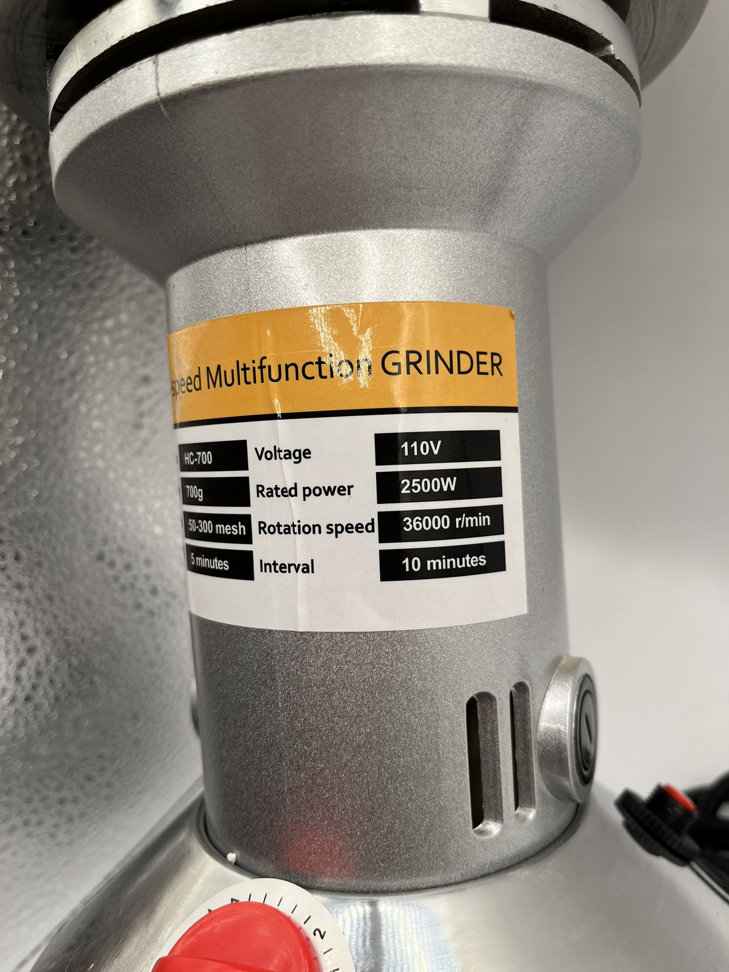 High Speed Multifunction Grinder, Stainless Steel