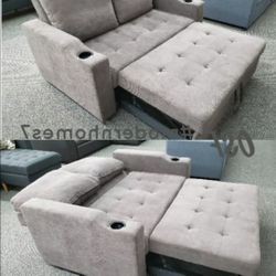 Loveseat Pullout Sofa Bed Sleeper Can Convert To Lounge Or Bed