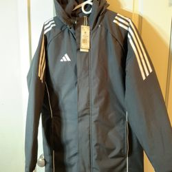 ADIDAS MEN BLACK TIRO 24 PARKA MEDIUM 