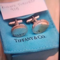 Tiffany Engine Turned Cufflinks 