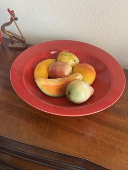  “Vintage Italian Style Decorative Fruit Bowl Centerpiece – Mid Century”