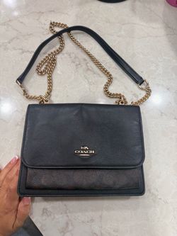 Coach Signature Canvas Crossbody Bag Black & Brown